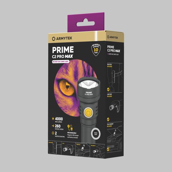 Фонарь ручной Armytek Prime C2 Pro Max Magnet USB White, фото , изображение 3