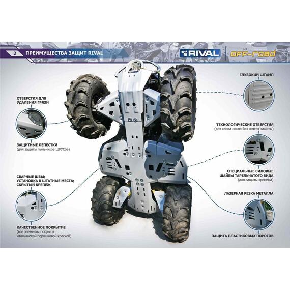 Защита днища для квадроцикла Arctic Cat TRV 1000 от 2011 г, фото , изображение 2