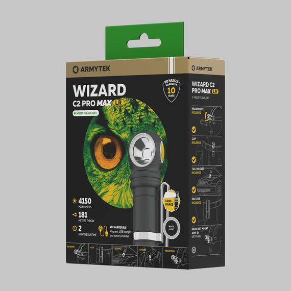 Фонарь Armytek Wizard C2 Pro Max LR Magnet USB, фото , изображение 5