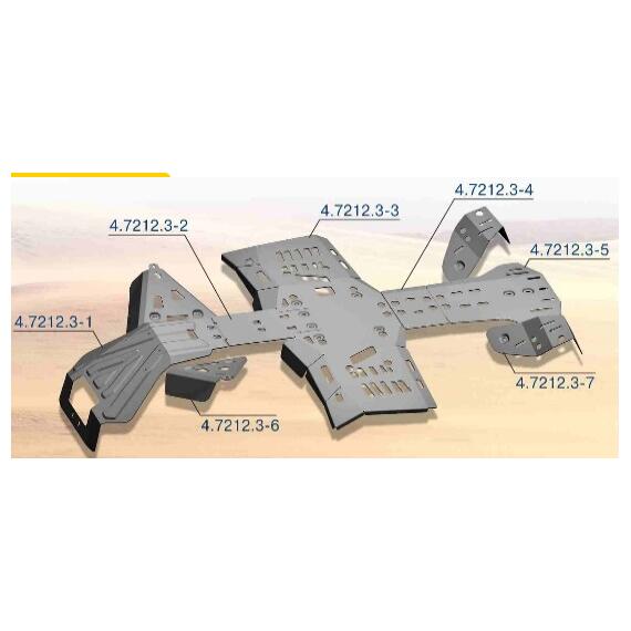 Защита днища Brp Can-am Outlader 500/650/650 XMR/800/1000 /1000 XMR 2012-2016, фото , изображение 2