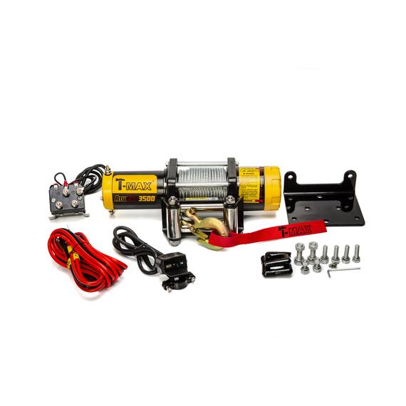 лебедка электрическая стальной трос T-Max ATW PRO 3500, фото , изображение 2