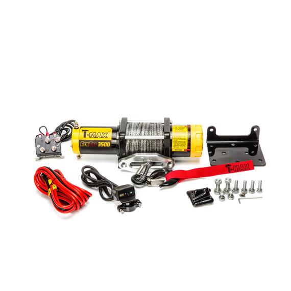 Лебедка электрическая синтетический трос T-Max ATW PRO 3500, фото , изображение 2