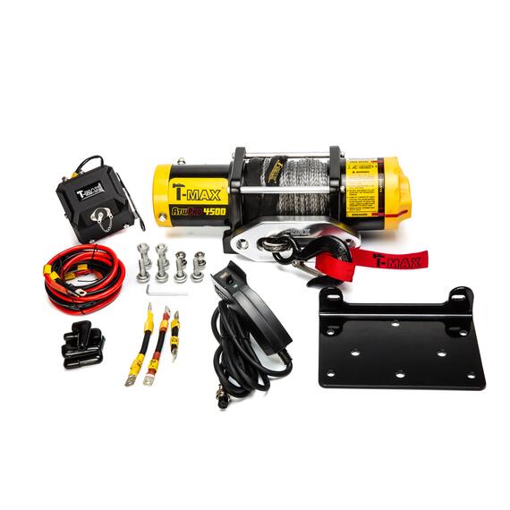 Лебедка электрическая синтетический трос T-Max ATW PRO 4500, фото , изображение 2