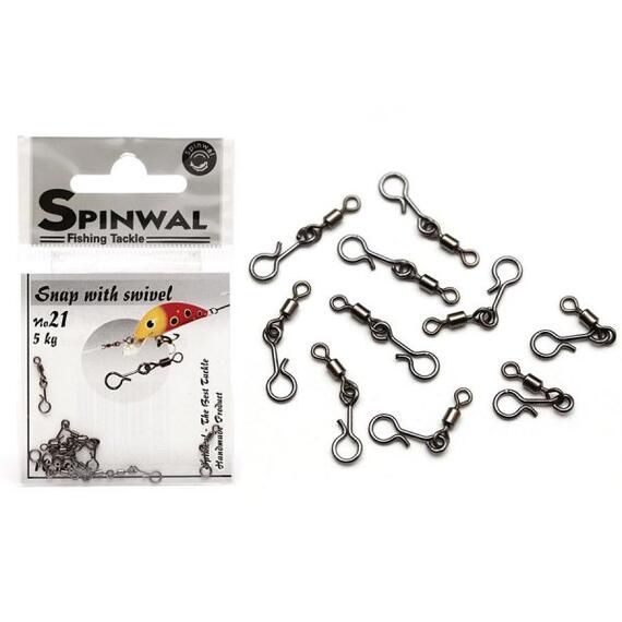 Застежка Spinwal Snap with swivel size 21 10pcs, фото 