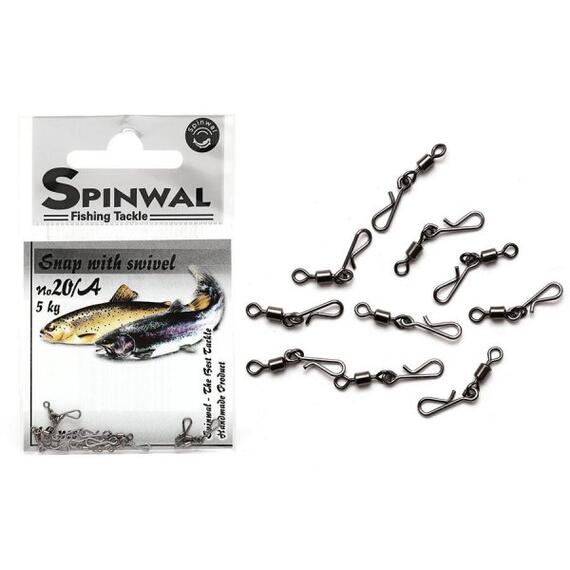 Застежка Spinwal Snap with swivel size 20A 10pcs su, фото 