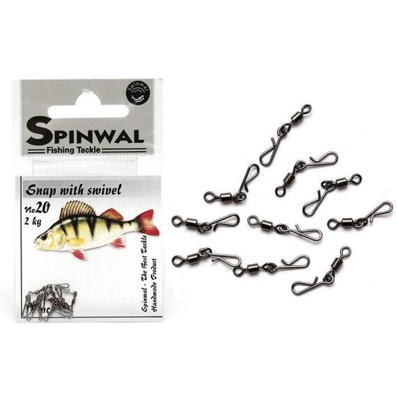 Застежка Spinwal Snap with swivel size 20 10pcs, фото 