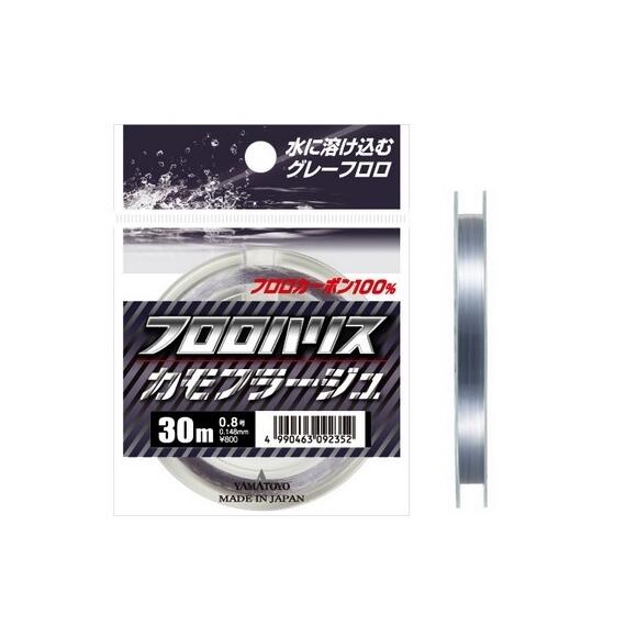 Флюорокарбон Yamatoyo Fluoro Mebaru Harisu Camouflage, 30 м, #1.5, серый, фото 