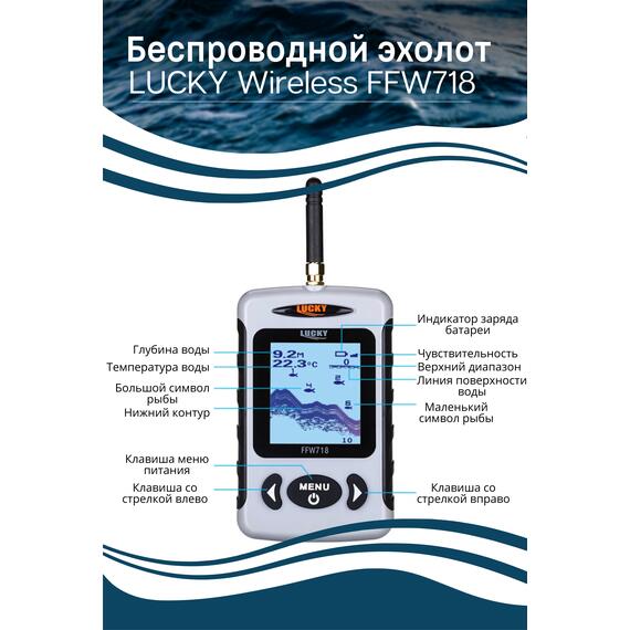Беспроводной эхолот Lucky wireless FFW 718, фото , изображение 3