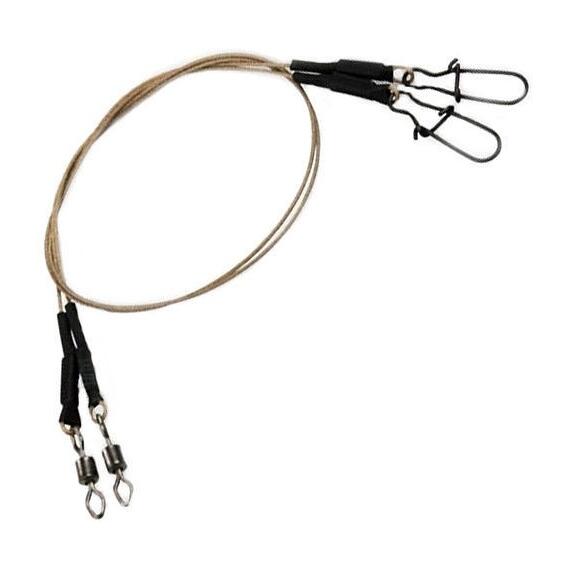 Поводок DAM EFFZETT COATED CORE49 LEADER BROWN 30CM 11KG 2PCS, фото 