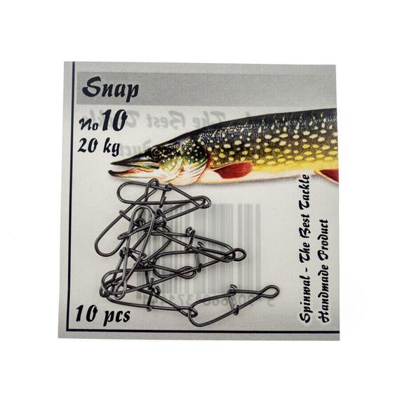 Застежка Spinwal Snap size 10 20kg 10pcs, фото 