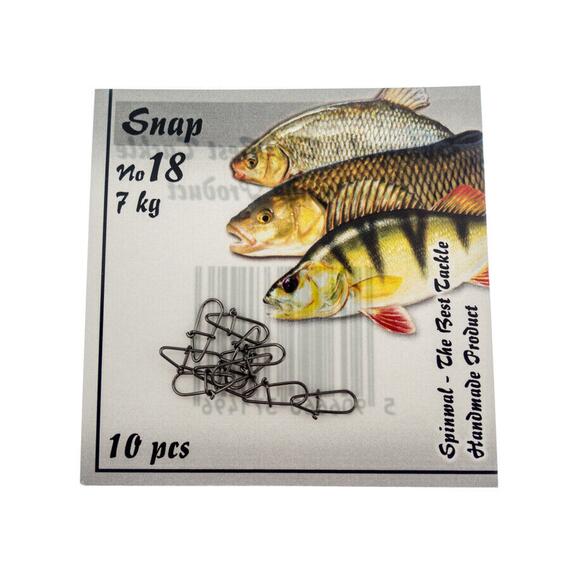 Застежка Spinwal Snap size 18 7kg 10pcs, фото 