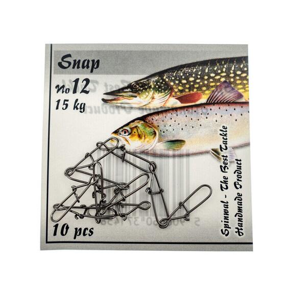 Застежка Spinwal Snap size 12 15kg 10pcs, фото 