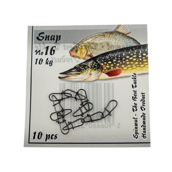 Застежка Spinwal Snap size 16 10kg 10pcs, фото 