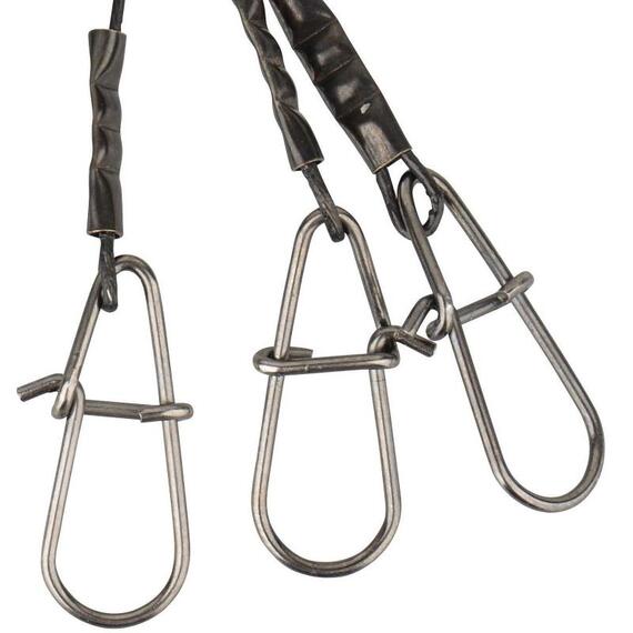 Поводки SAVAGE GEAR Black7 Trace 50cm 0.60mm 25kg Ball bearing Swivel, фото , изображение 3