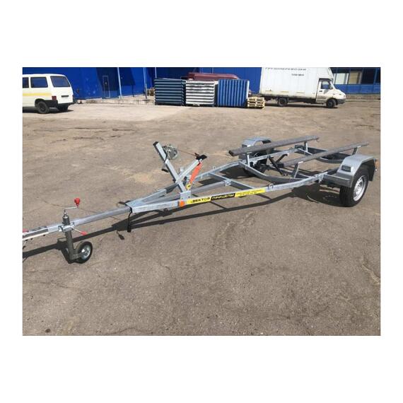 Прицеп лодочный одноосный ЛАВ 81015 (ложементы, съемный фартук) Вектор, фото , изображение 2