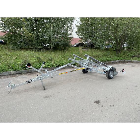 Прицеп лодочный одноосный ЛАВ 81014С (ложементы) Вектор, фото , изображение 2