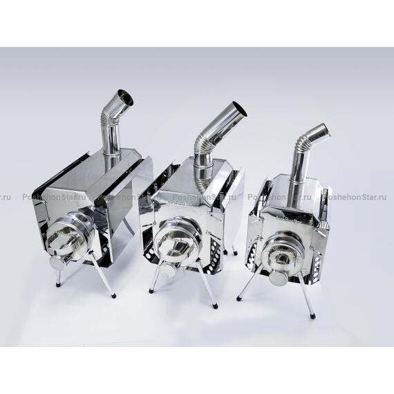 Печка для палатки "Турист" 30л с 3д-экранами (Встроеенный искрогаситель), фото , изображение 8