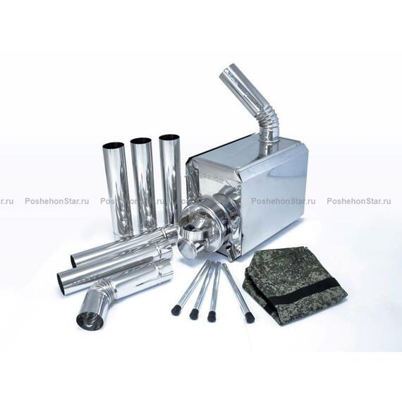 Печка для палатки "Турист" 15л с 3д-экранами (Встроеенный искрогаситель), фото , изображение 2