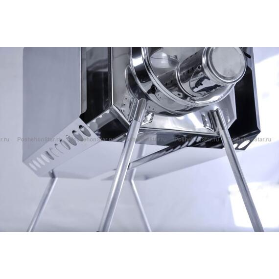 Печка для палатки "Турист" 30л с 3д-экранами (Встроеенный искрогаситель), фото , изображение 6