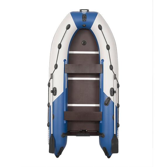 Лодка моторная килевая Пилот 300 ЖС, Цвет: белый/синий дизайн 2, Материал: Армированный ПВХ, фото , изображение 2