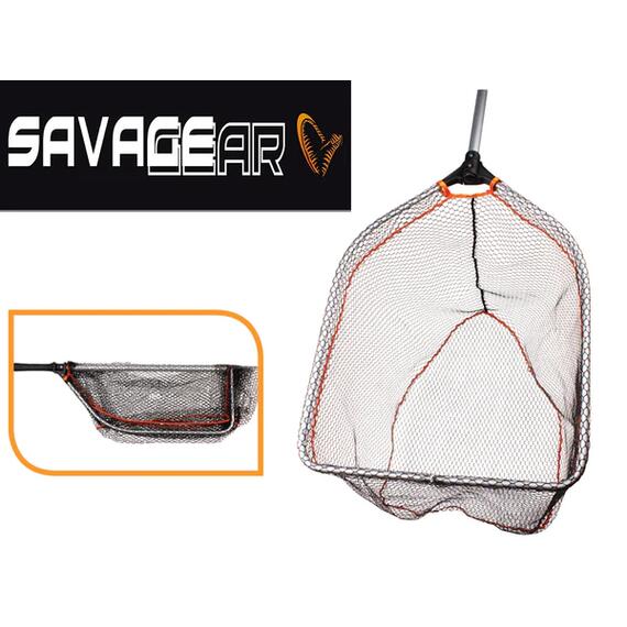 Подсачник SAVAGE GEAR Pro Folding Rubber Mesh Landign Net L 65x50cm, фото 
