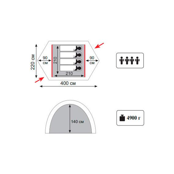 Палатка Tramp Rock 4 V2