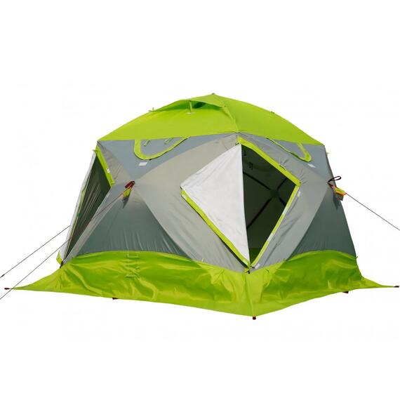 Утепленная зимняя палатка Лотос КубоЗонт 4 Классик Термо (Салатовый) 2022, фото 